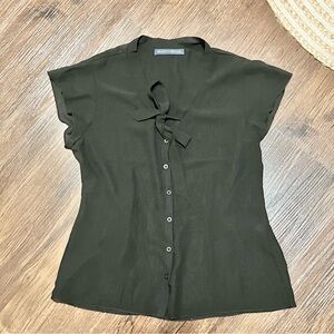 Brandy Melville Black Button-Up Blouse